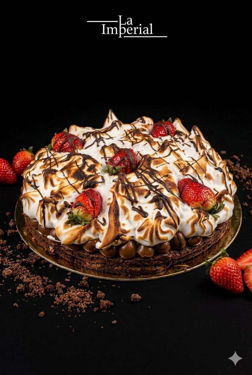 Tarta brownie merengue italiano