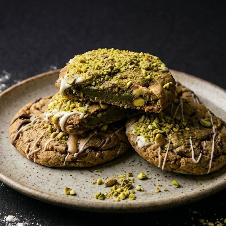 Cookie Pistacho (rellena con crema de pistacho)